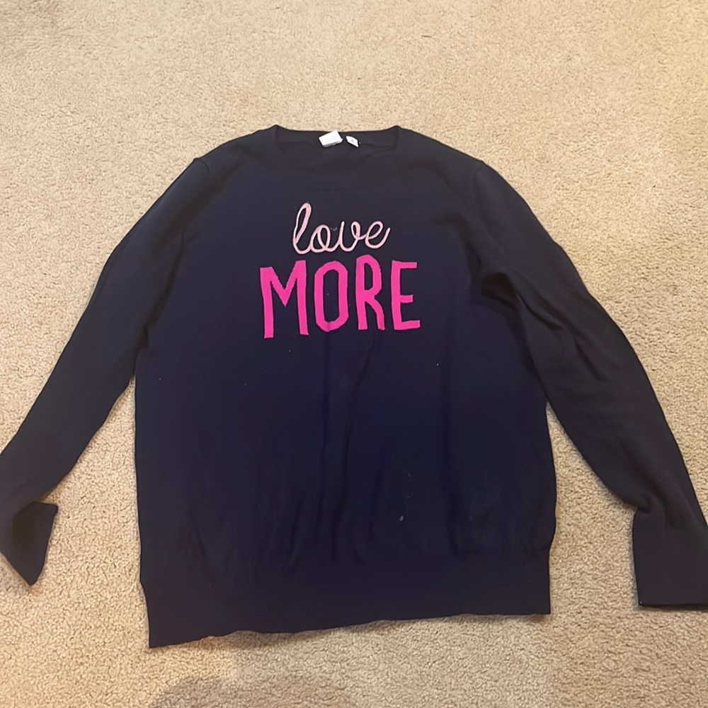 Gap Navy Blue Sweater With Pink Lettering